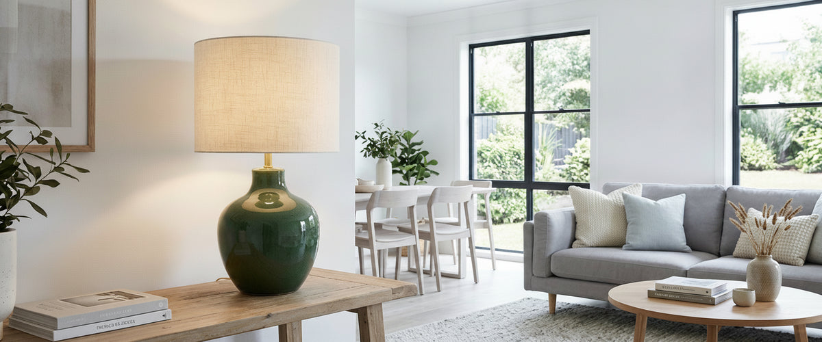 A Ceramic Table Lamp Lives or Dies by Its Shade - ceramic table lamp