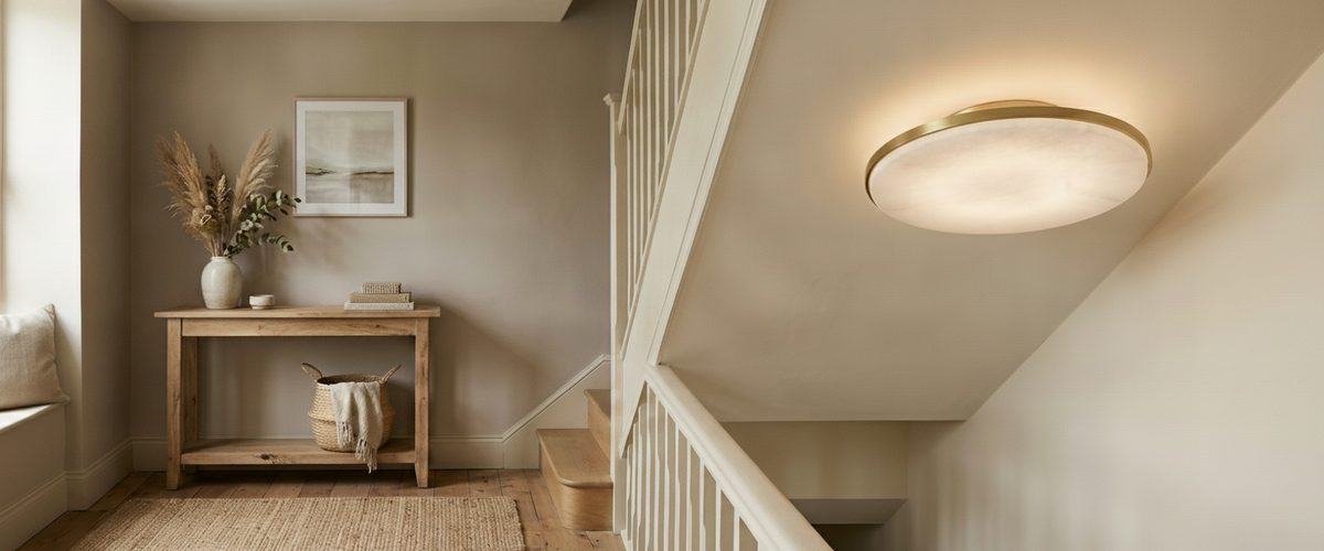 Alabaster Semi-flush: The Ceiling Light for Rooms a Pendant Would Crowd - alabaster semi flush