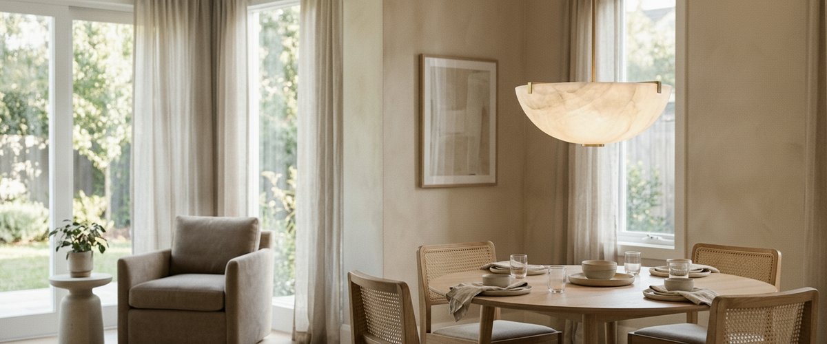 The Alabaster Bowl Chandelier: Why the Shape Changes the Light - alabaster bowl chandelier