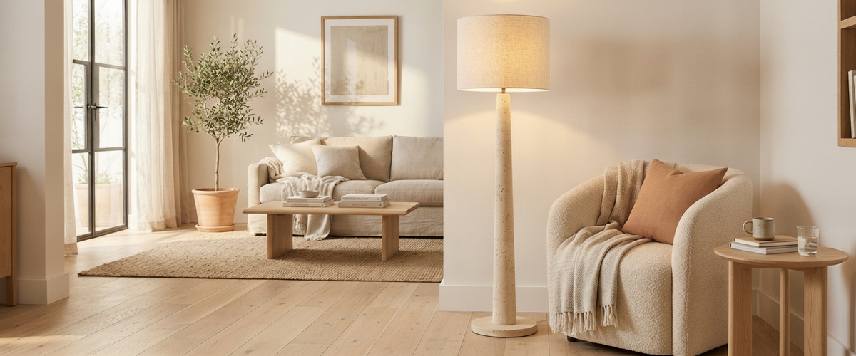 Travertine Floor Lamp: How to Choose One That Reads as Quiet Luxury, Not Weight for Its Own Sake - travertine floor lamp