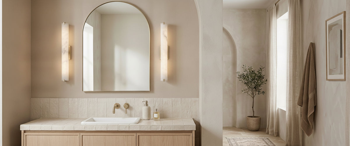Why Your Alabaster Bathroom Wall Light Belongs Beside the Mirror, Not Above It - alabaster wall light bathroom