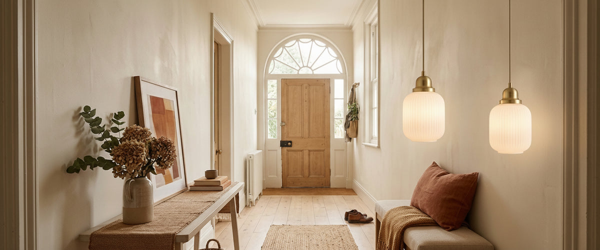 The Gold Glass Hallway: Getting Warm Metal Right in the Narrowest Room - gold glass hallway