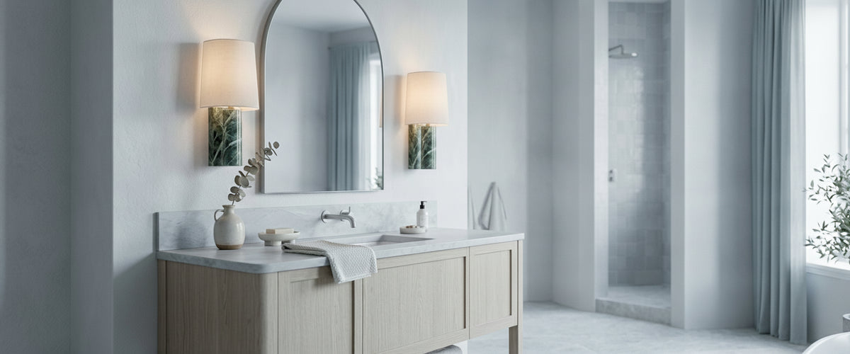 The Marble Bathroom Wall Light That Still Glows After the Steam Clears - marble bathroom wall light