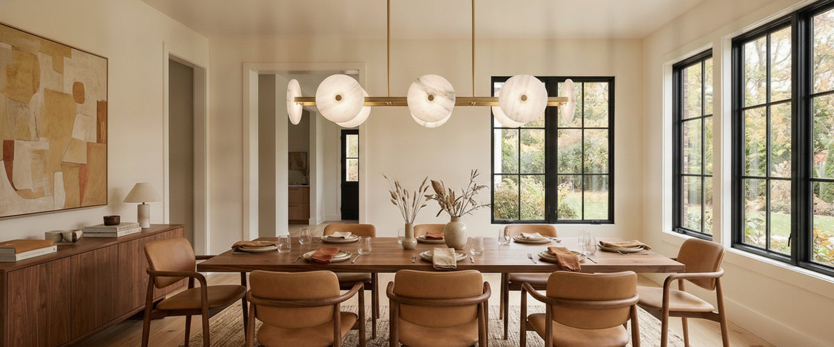Your Brass Linear Chandelier Should Match the Table, Not the Room - brass linear chandelier