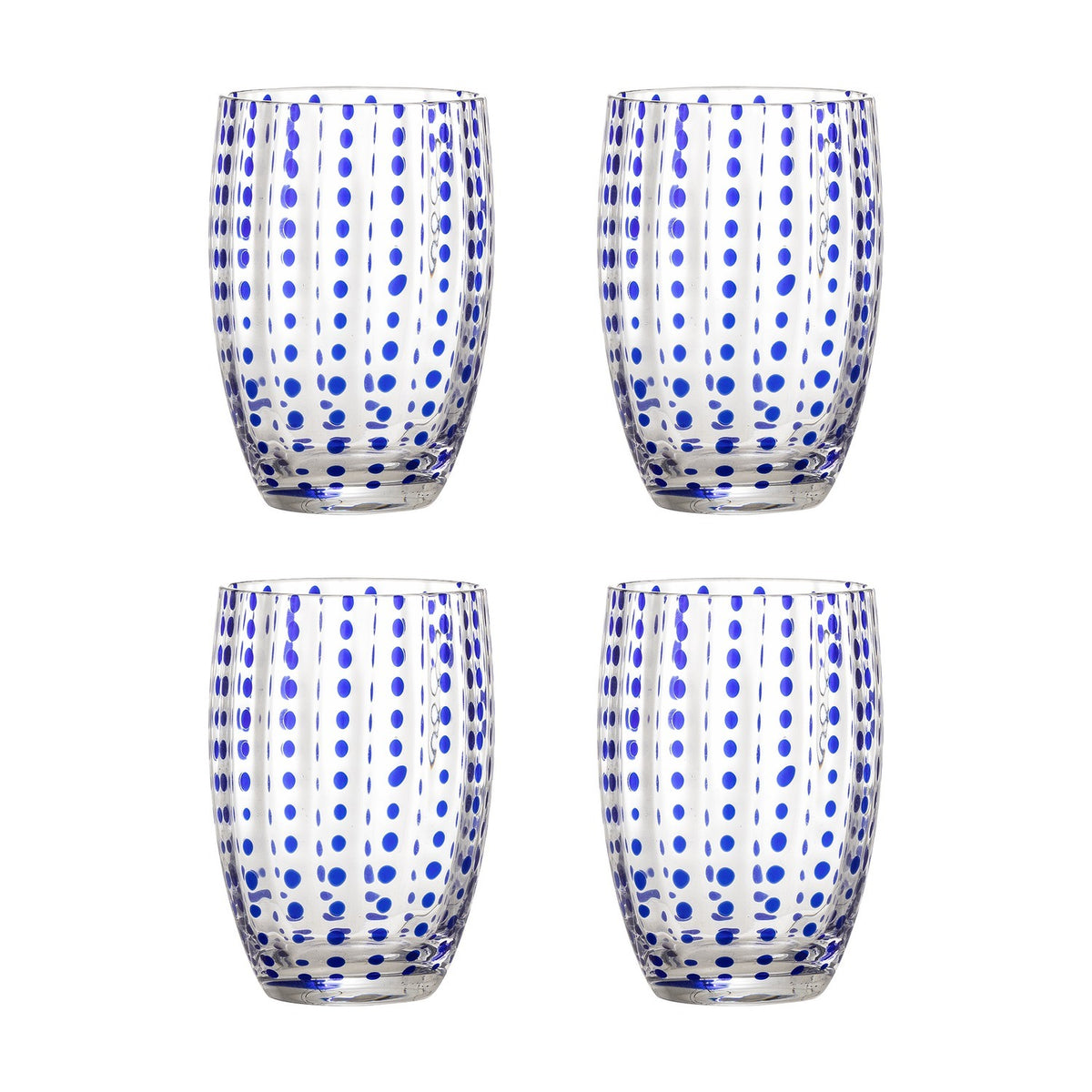 Brinley Dotted Tumblers Set of 4 - Clear