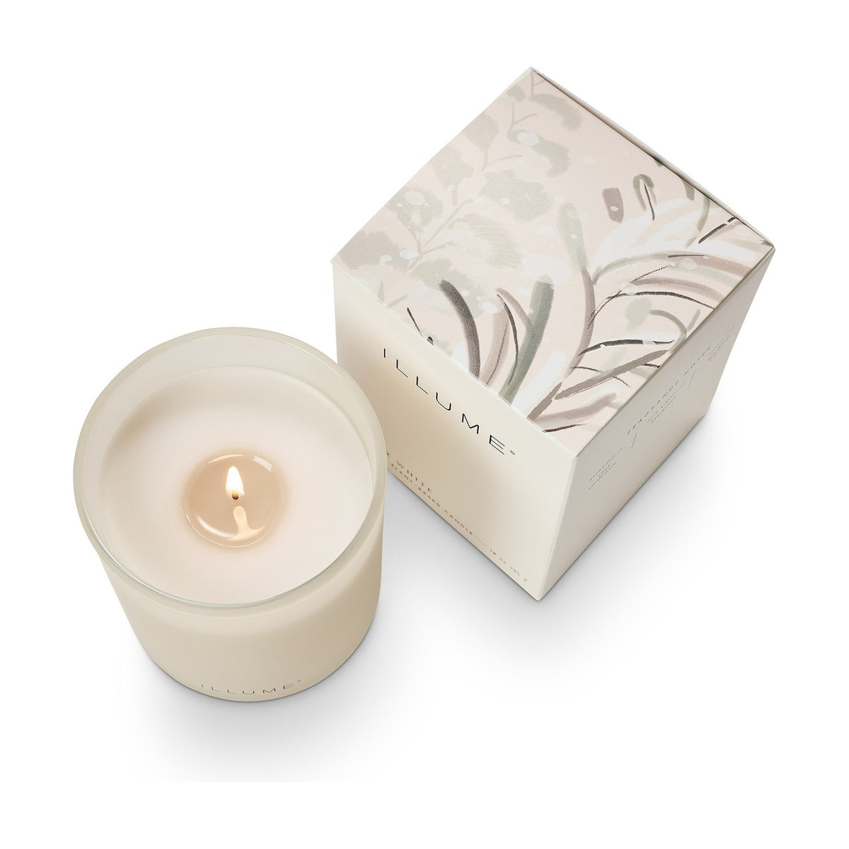 Winter White Boxed Glass Scented Candle