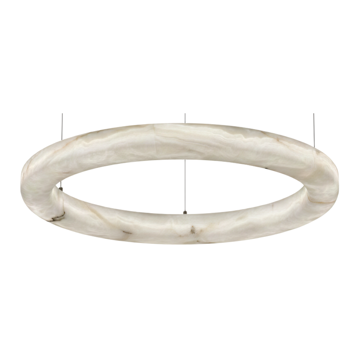 Orbis Extra Large LED Alabaster Semi-Flush Ceiling Light – Soft White