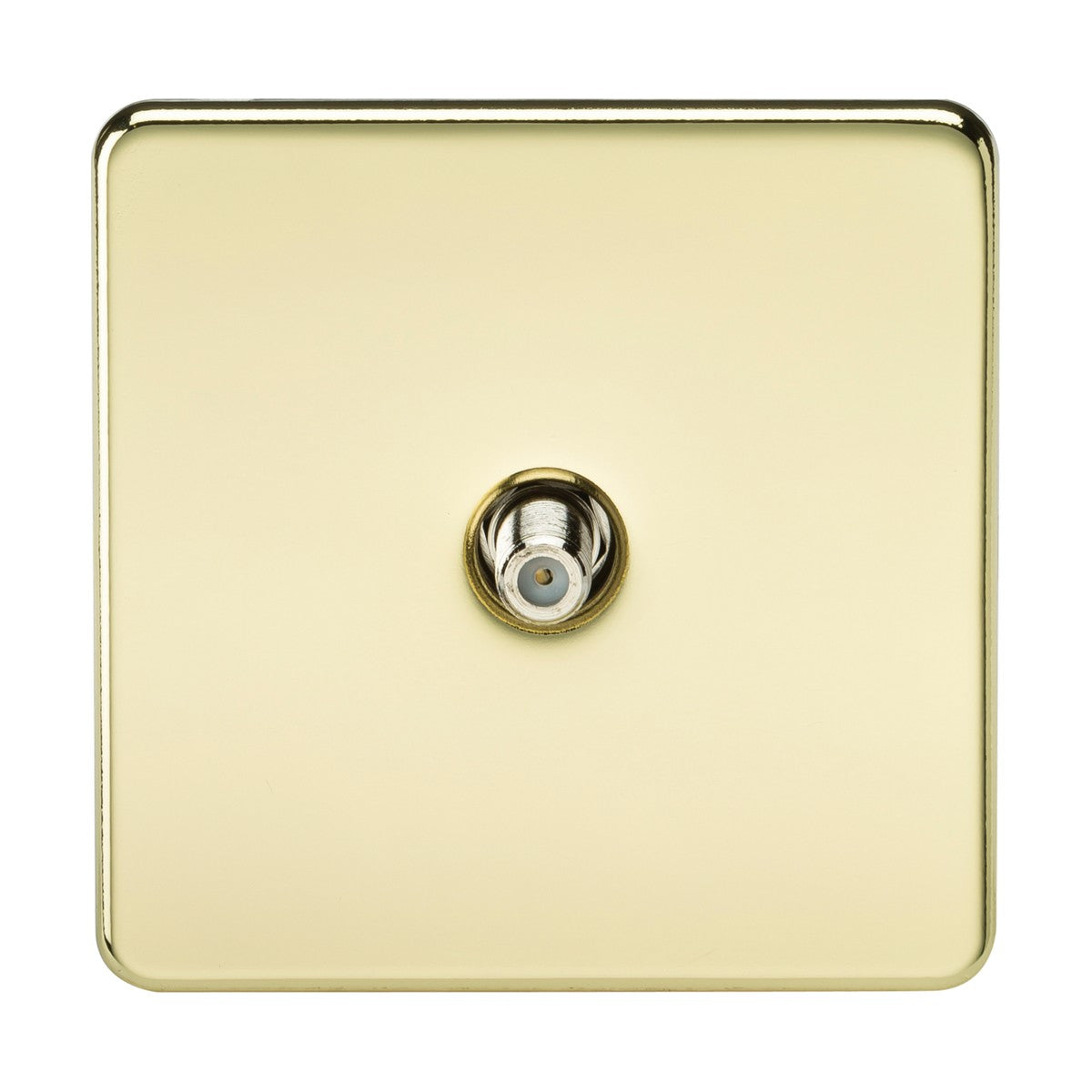 SAT TV Outlet (Non-Isolated) - Polished Brass