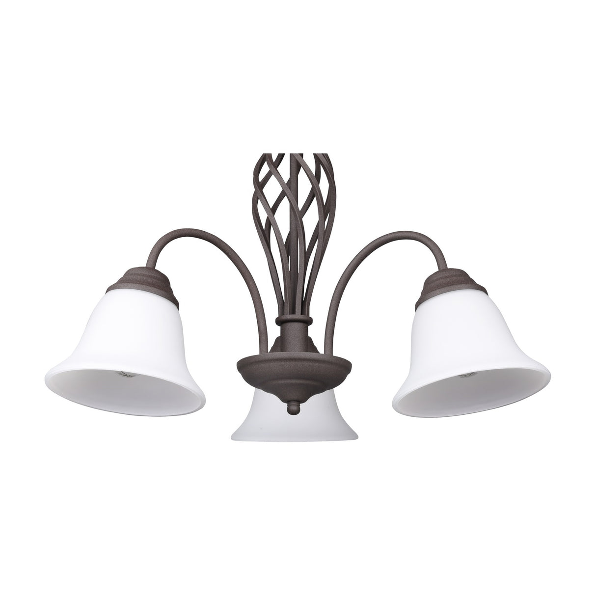 Rustica 3 Light Glass Chandelier – Rust