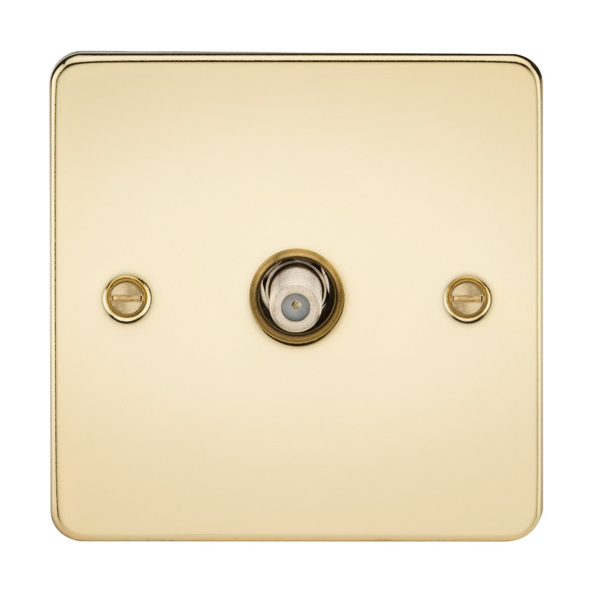 SAT TV Outlet (non-isolated) - Polished Brass