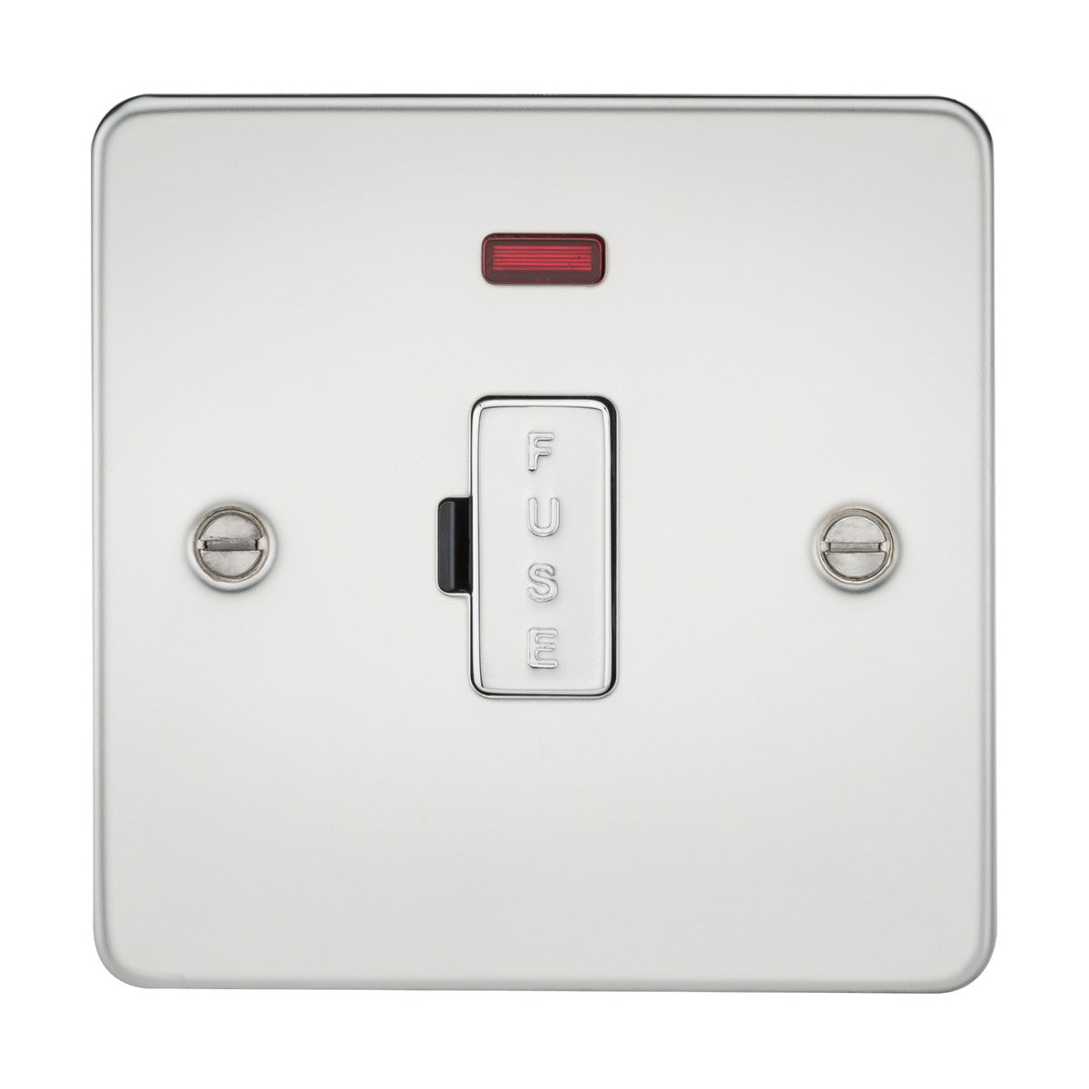 13A Fused Spur Unit with Neon - Polished Chrome