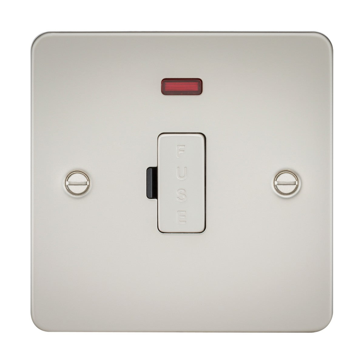 13A Fused Spur Unit with Neon - Pearl