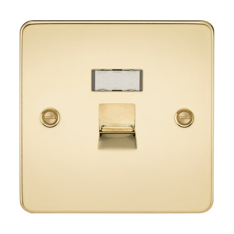 RJ45 Network Outlet - Polished Brass