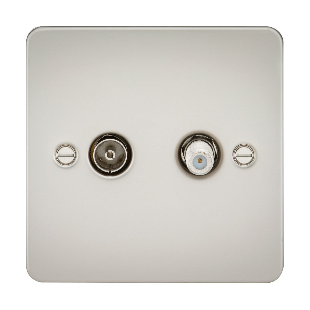 TV and SAT TV Outlet (isolated) - Pearl