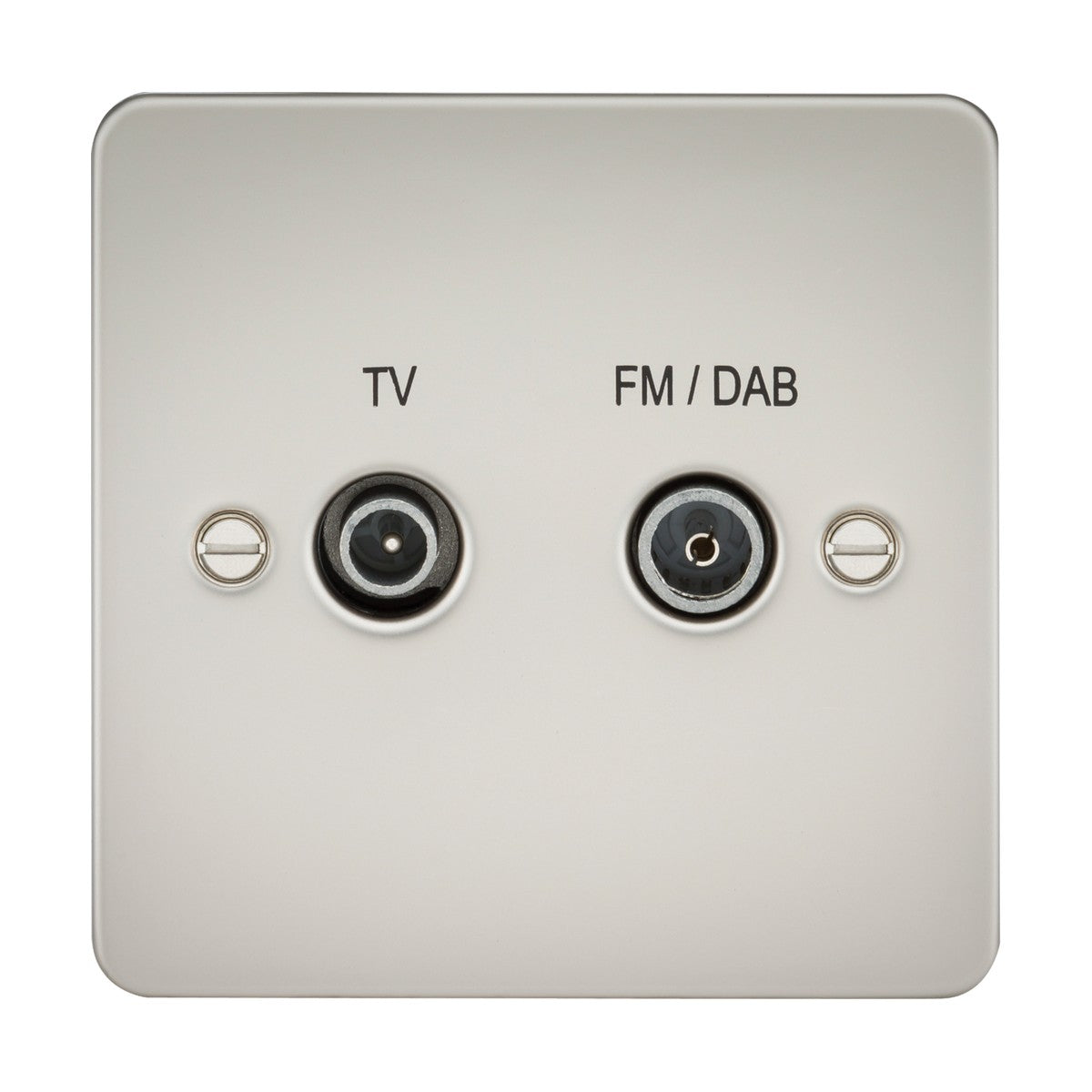 Screened Diplex Outlet (TV, FM DAB) - Pearl