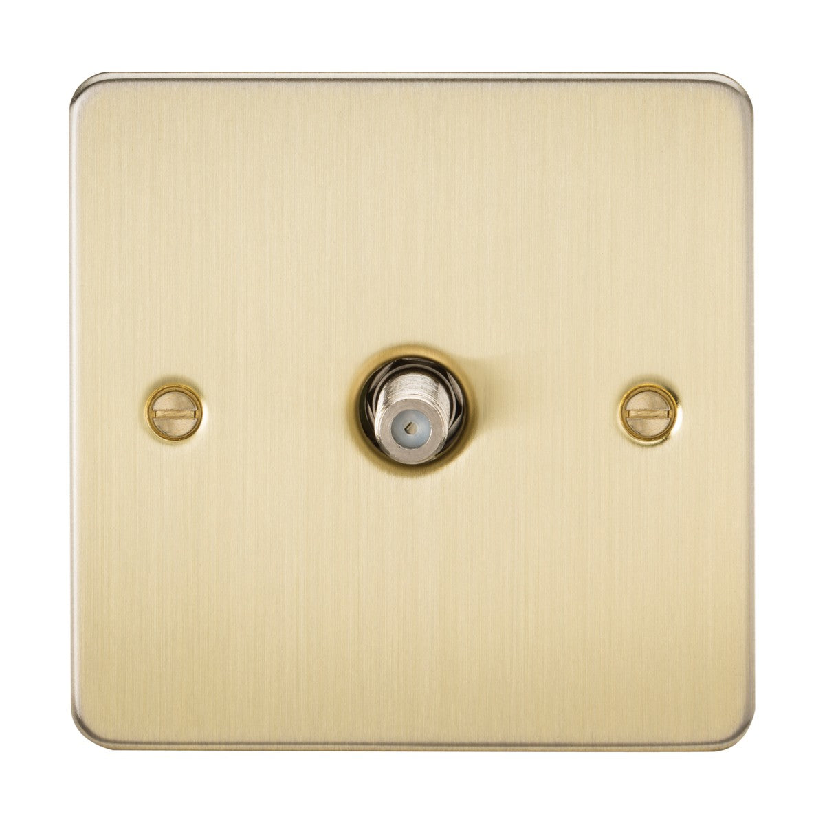 SAT TV Outlet (non-isolated) - Brushed Brass