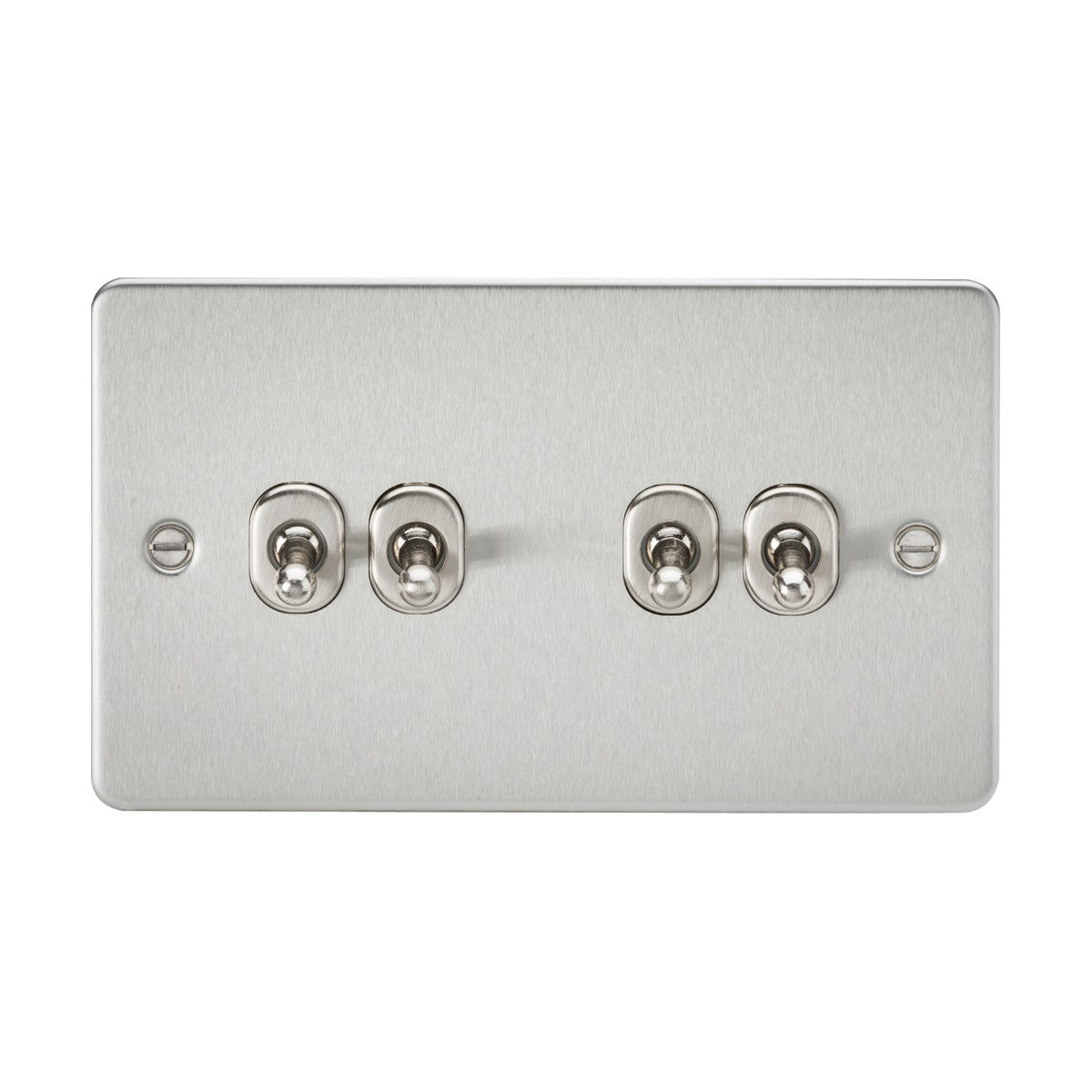 10AX 4G 2-way Toggle Switch - Brushed Chrome