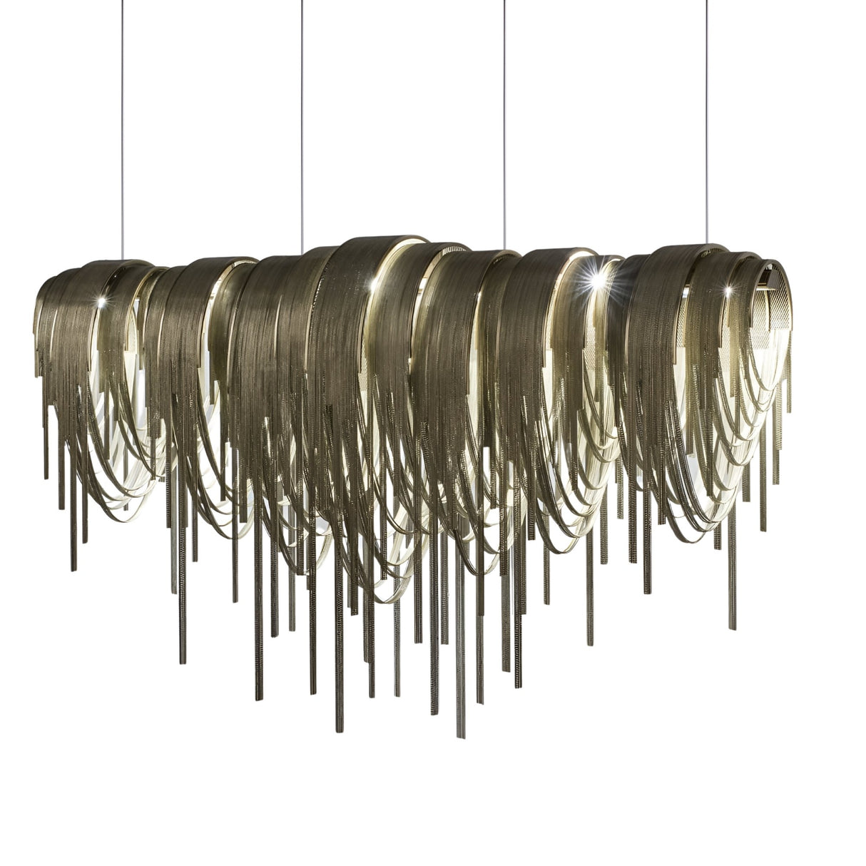 Symphonia 10 Light Metal Chain Veil Suspension - Gold