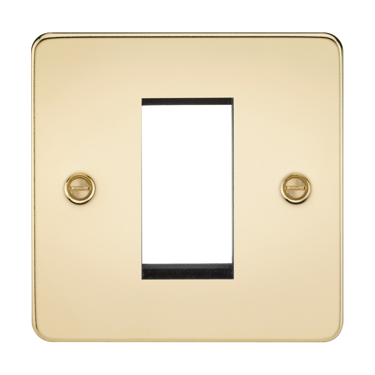 1G Modular Faceplate - Polished Brass
