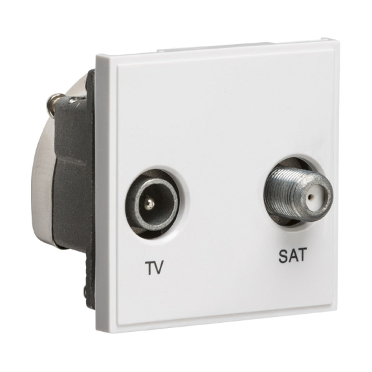 Diplexed TV /SAT TV Outlet Module 50 x 50mm - White
