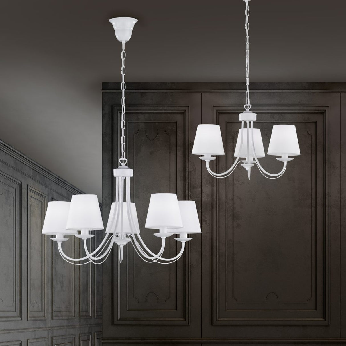 Cortez 3 Light Chandelier – Matt White