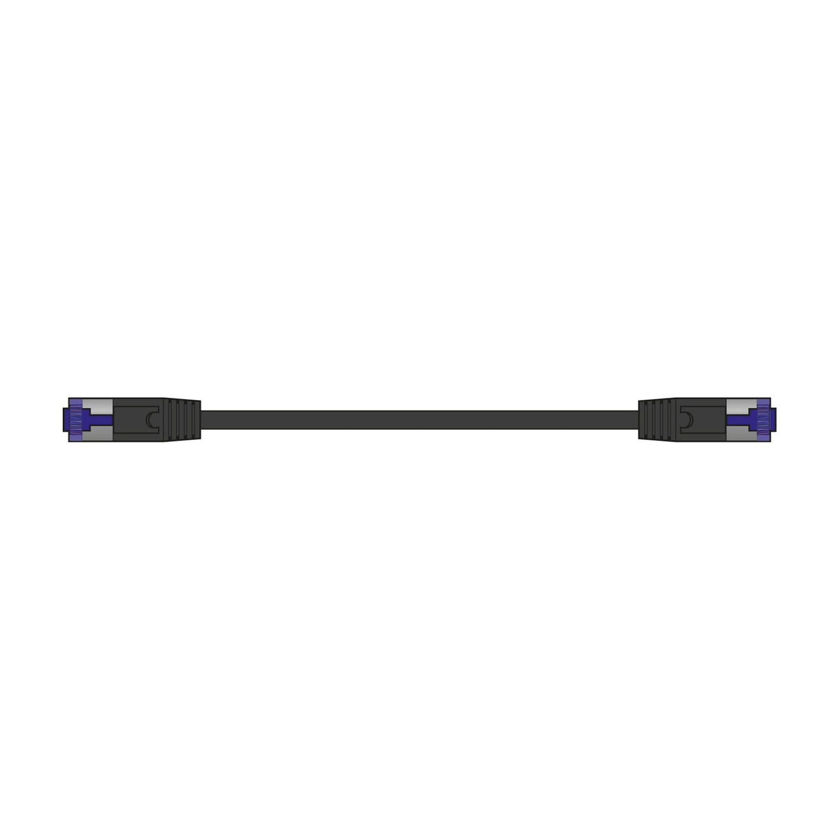 AV:Link Cat7 S/FTP 15m Ethernet patch lead in matt black with snag-free RJ45 connectors at each end, shown on a plain white background.