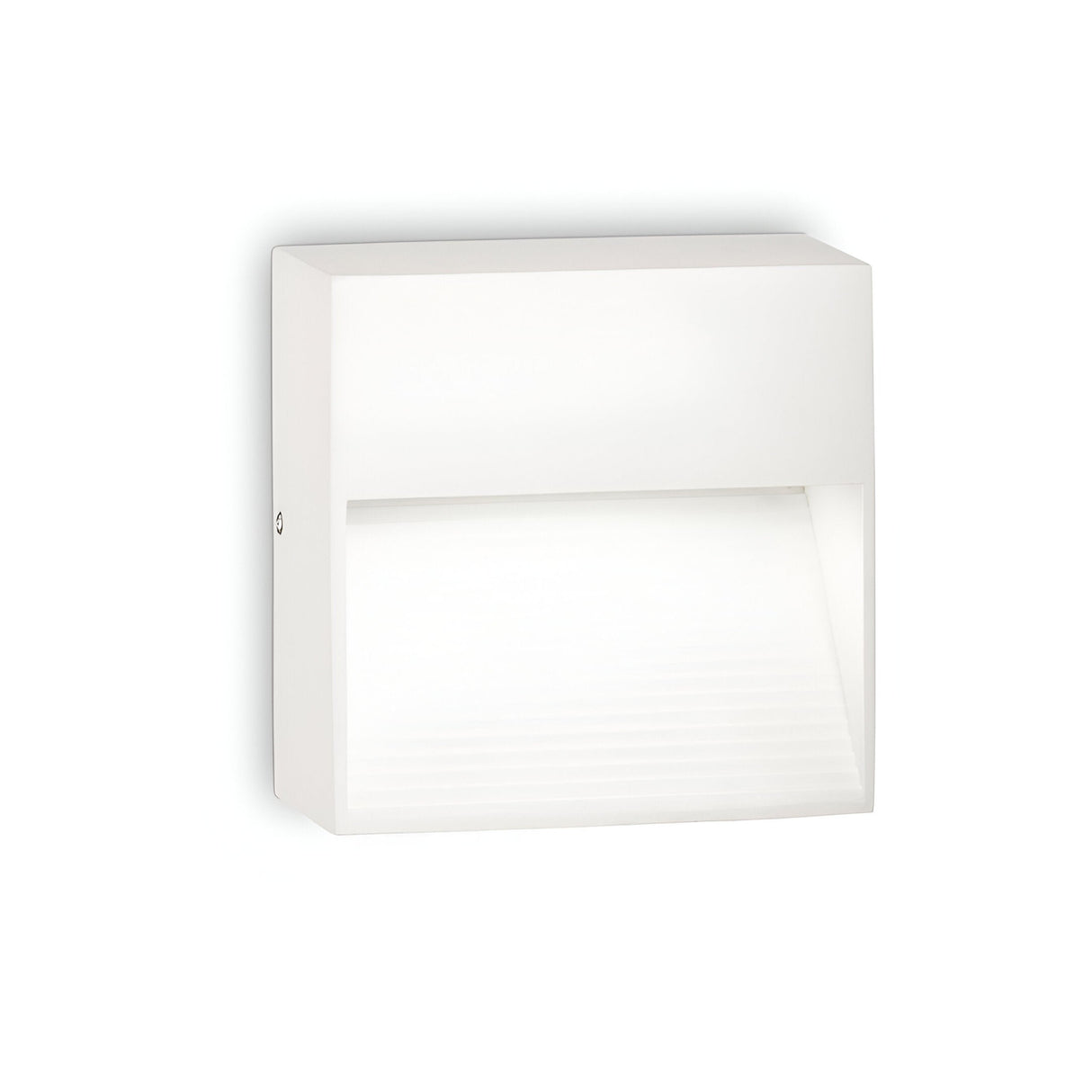 Introducing the Jupiter-2 Outdoor Wall Light in white, a sleek and minimalist choice for lighting. This wall-mounted fixture is crafted from durable die-cast aluminium, featuring a rectangular design with an open face angled downward. Its weather-resistant construction makes it ideal for both indoor and outdoor applications.