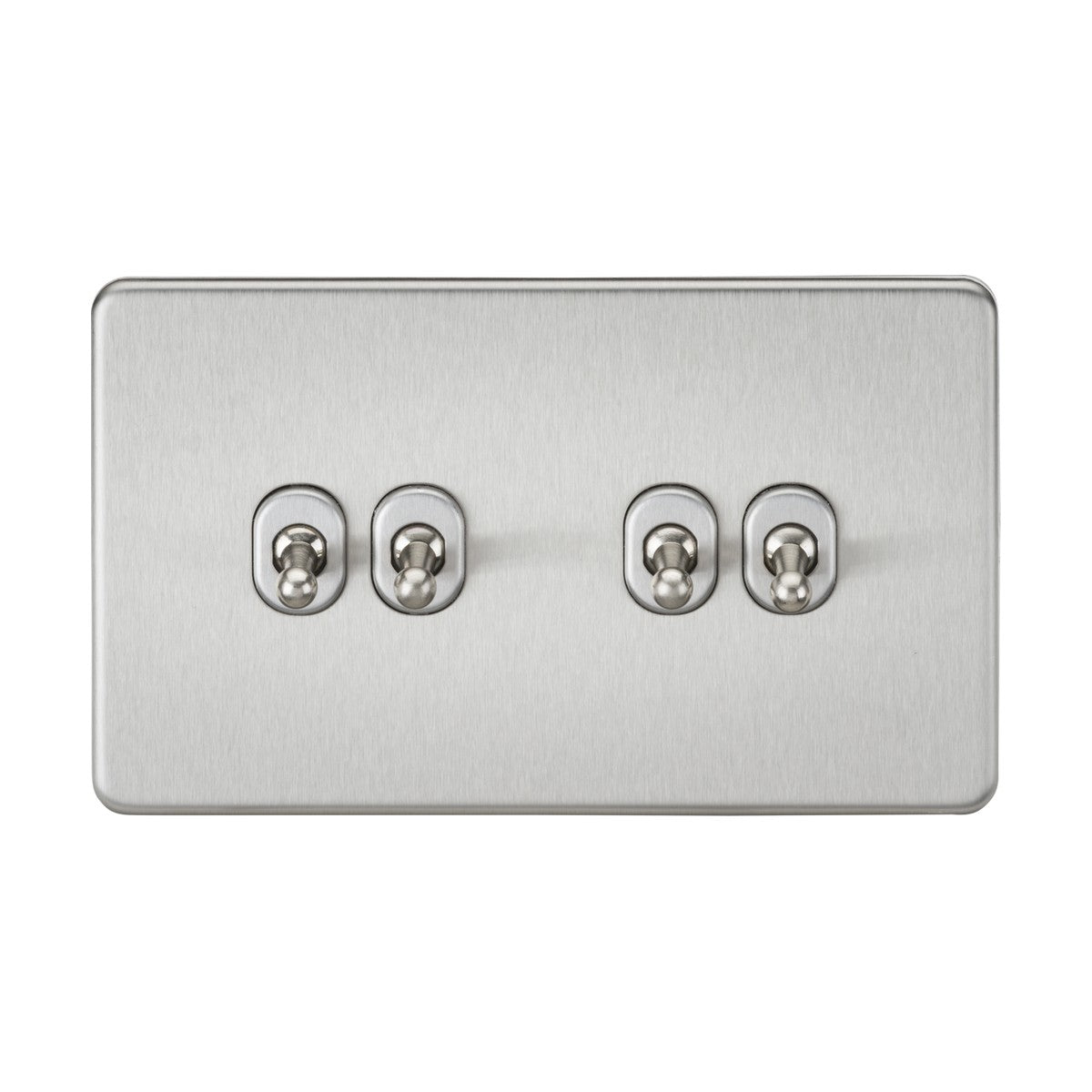 10AX 4G 2-way Toggle Switch - Brushed Chrome