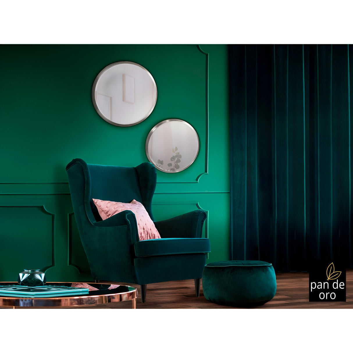 Aries Round Wall Mirror Silver – 44cm