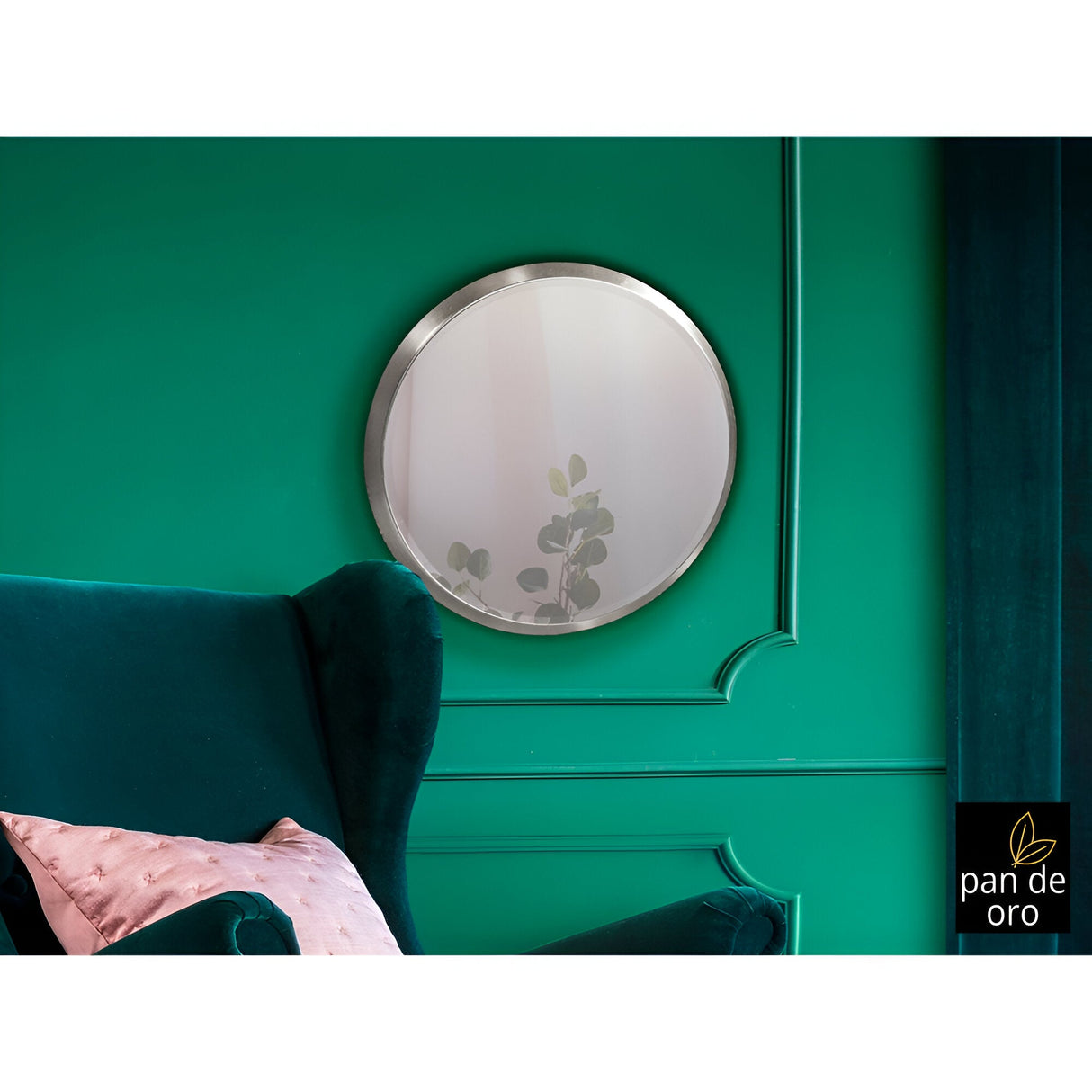 Aries Round Wall Mirror Silver – 44cm