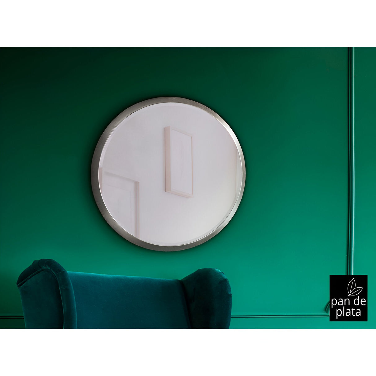 Aries Round Wall Mirror Silver – 54cm