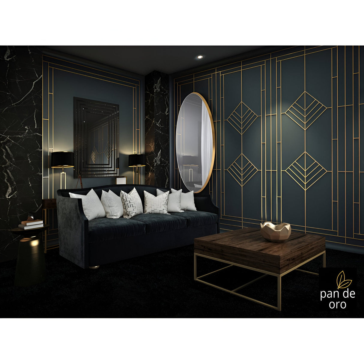 Aries Oval Wall Mirror Gold – 173x83cm