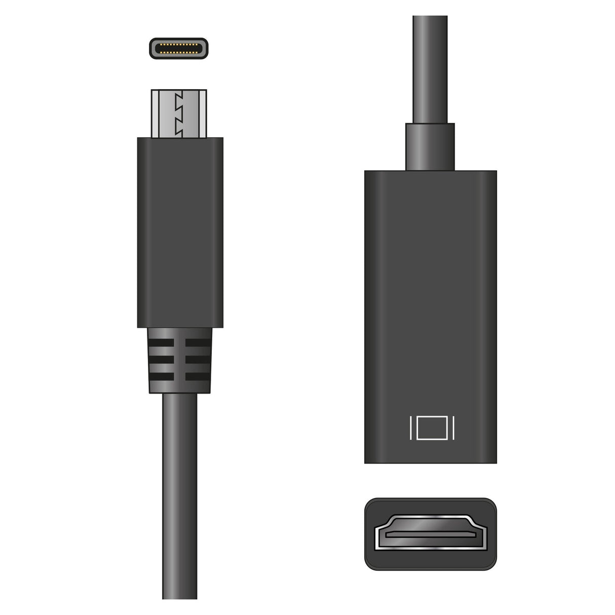 AV:Link Adaptor Lead USB-C Plug To HDMI Socket Digital Adaptor