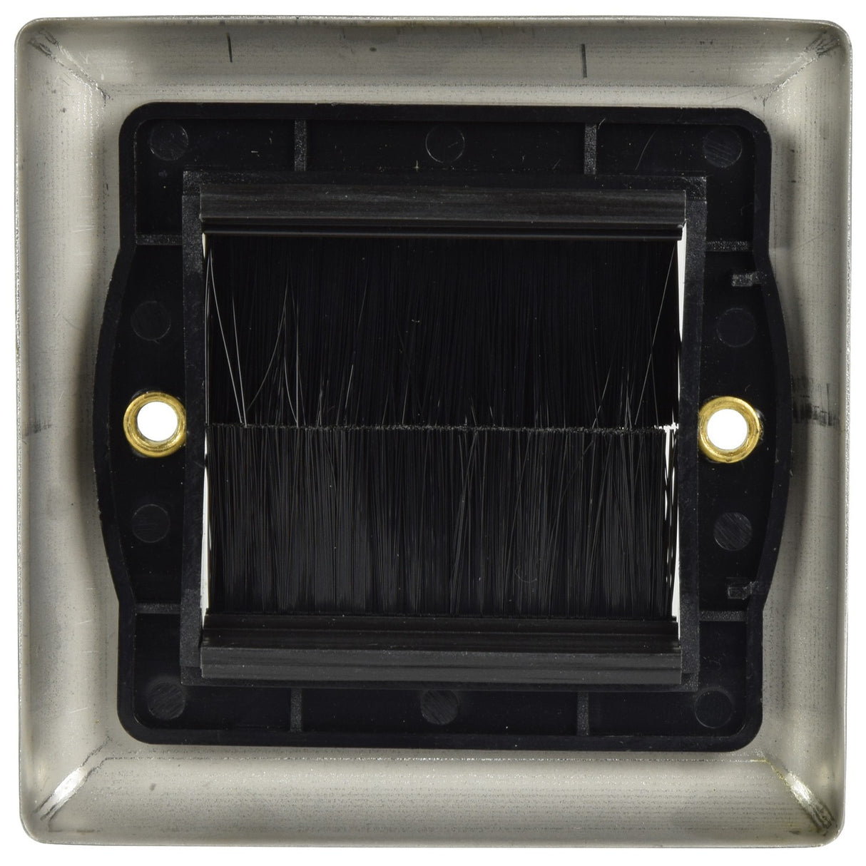 AV:Link Steel Brush Wallplate Single Gang Outlet