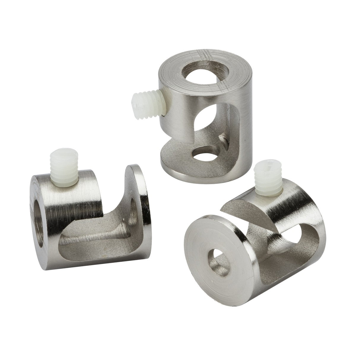 Pack of 3 Pendant Ceiling Hooks - Brushed Chrome