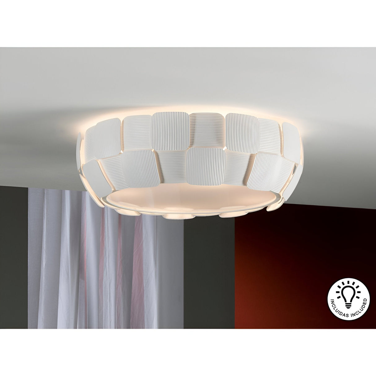 Quios 4 Light Flush - Matte White