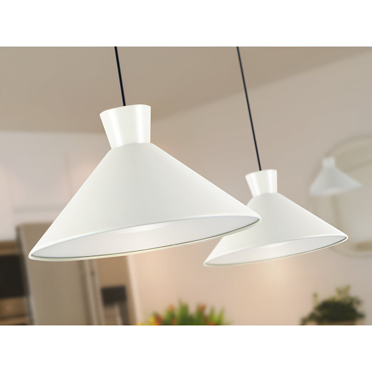 Cono 1 Light Pendant - Matte Pearl Grey