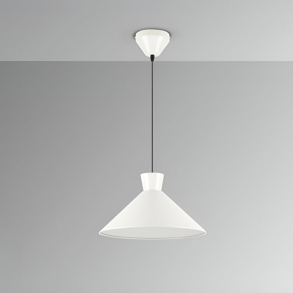 Cono 1 Light Pendant - Matte Pearl Grey