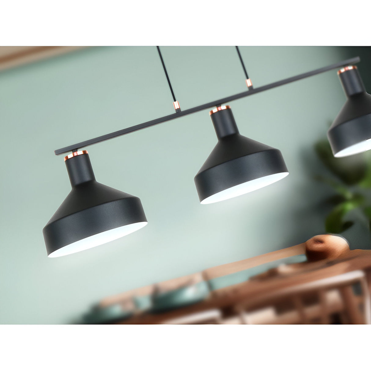 I3 - Irias 3 Light Island Suspension - Black/Copper