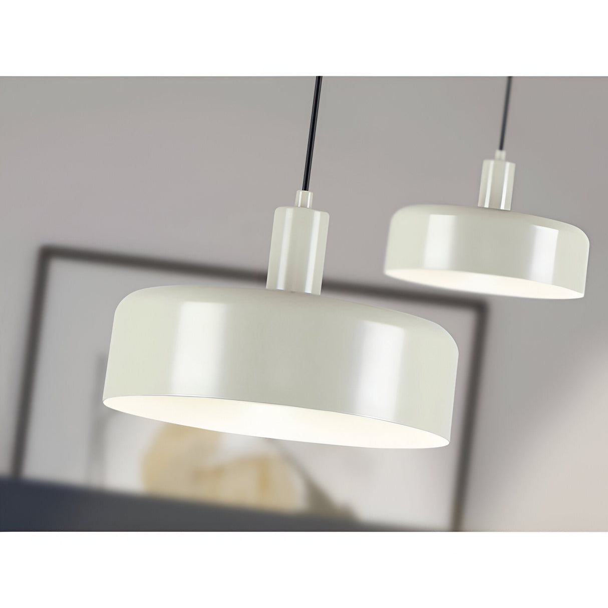 Alessia 1 Light Pendant - Satin Pearl Gray/Matte White