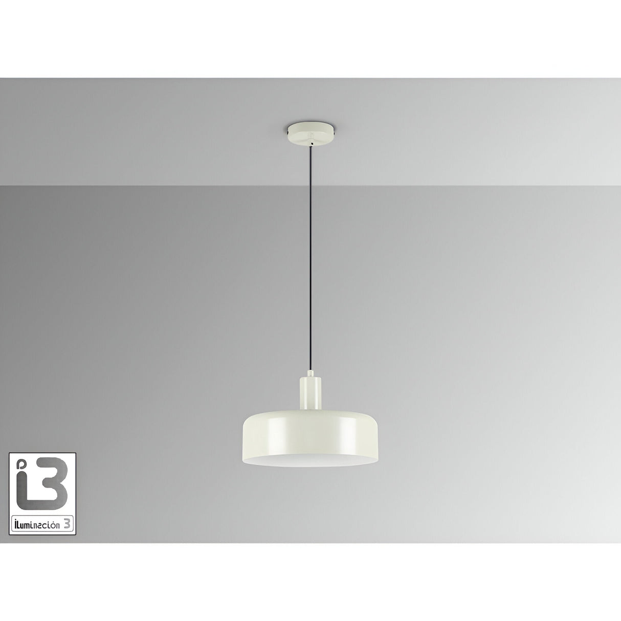 Alessia 1 Light Pendant - Satin Pearl Gray/Matte White