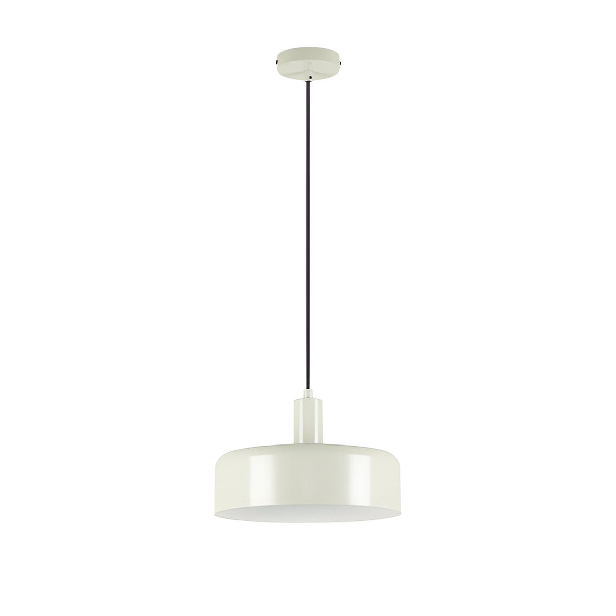 Alessia 1 Light Pendant - Satin Pearl Gray/Matte White