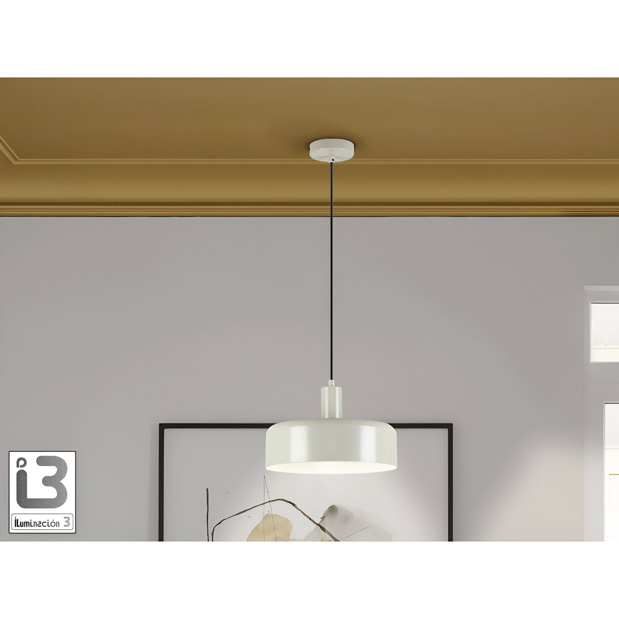 Alessia 1 Light Pendant - Satin Pearl Gray/Matte White
