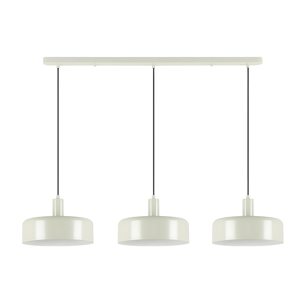 I3 - Alessia 3 Light Bar Pendant - Satin Pearl Gray/Matte White