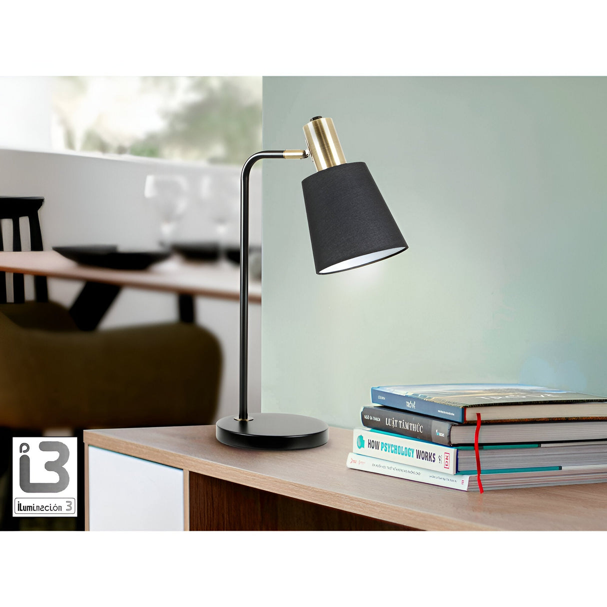 Gisela Table Lamp - Black/Brass