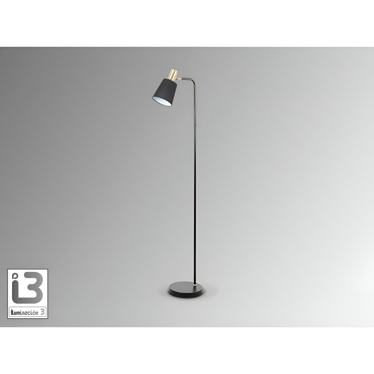 Gisela Floor Lamp - Matte Black/Brass