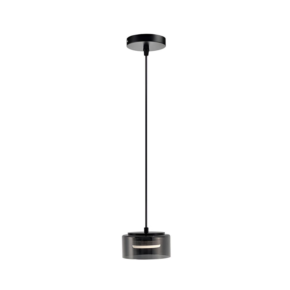 Olaia Single Pendant Light - Smoked Black