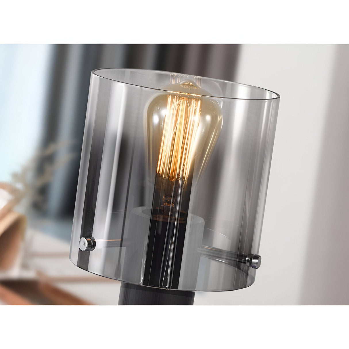Venize Table Lamp - Smoked Black Smoke