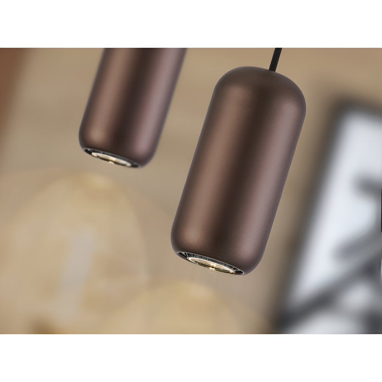 Nimes 1 Light Pendant - Black/Brown