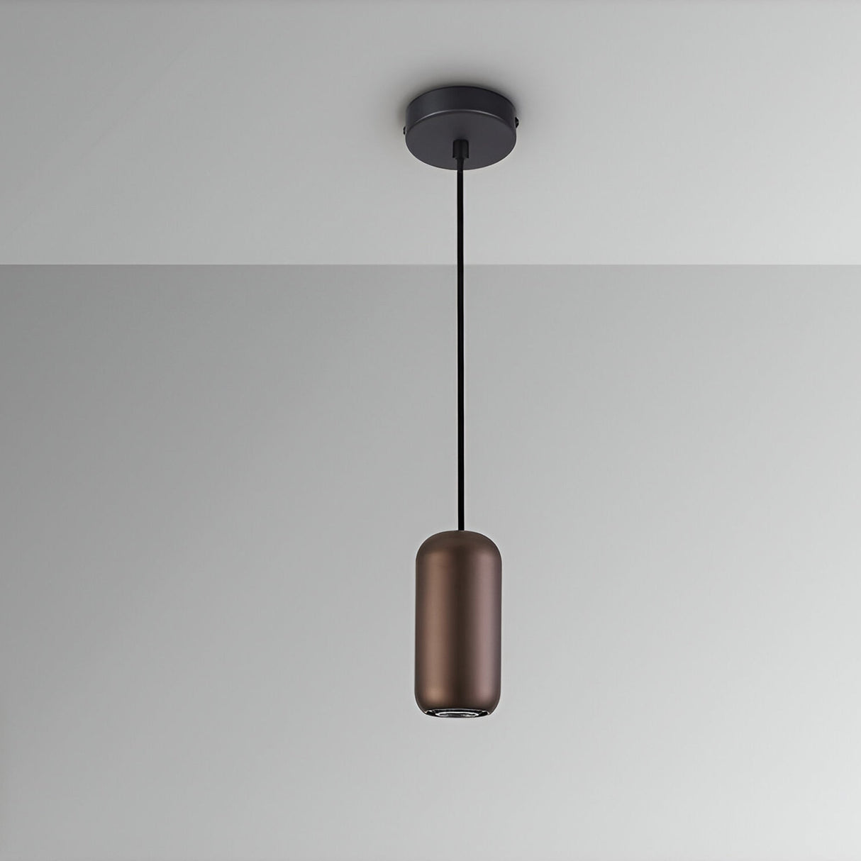 Nimes 1 Light Pendant - Black/Brown